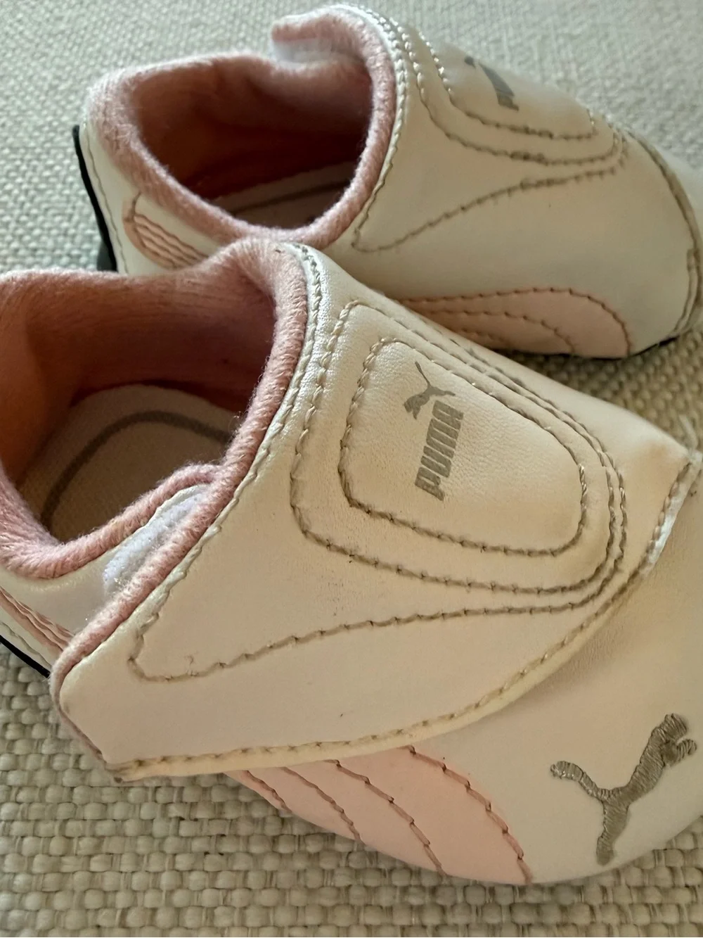 Puma Drift Cat II Crib Infant Sneakers White and Pink - Size 1